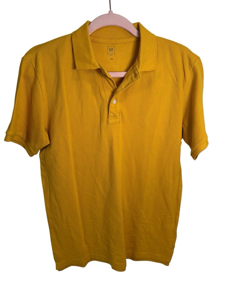 Gap Pique Polo Shirt Size XXL (14-16) Boys Yellow back to school NWT