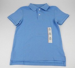 Boys Blue Polo Shirts School Uniforms Navy Green Size XS S M L XL XXL Cotton