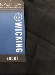 NWT$36 Nautica Boys School Uniform Navy Wicking Shorts N861056Q 12 16 18