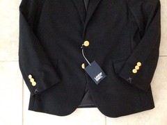 Lands’ End Boys School Regular Fit Hopsack Blazer Size 10 Black New With Tag