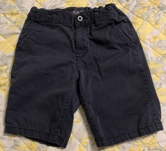 Boys Flat Front Navy Chino School Uniform Shorts Adjustable Waist Size 7 #1606