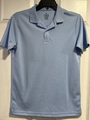 Chaps Boys Uniform Short Sleeve Performance – Light Blue ~ Size L (14/16)