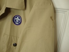 Boy Scout of America Uniform Shirt Youth 2XL Khaki Beige BSA Brown Buttons