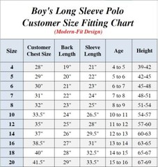 School Uniform Long Sleeve Polos for Boys Choose Shirts Color – Sizes 4-20 NWT