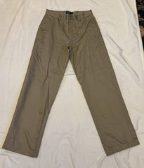 3 Pair Izod 30×32 Khaki/chino Flat Front Pants. School Uniform. One Spot See Pic