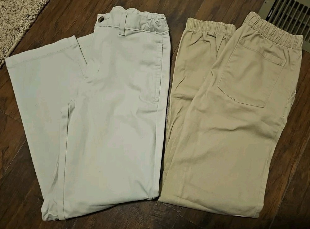 Boys Size 14 Cherokee School Uniform Pants & Wonder Nation (Lot Of 2 pair)
