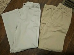 Boys Size 14 Cherokee School Uniform Pants & Wonder Nation (Lot Of 2 pair)