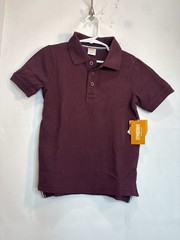 GYMBOREE Play Proof Boys Burgundy Stain-Resistant Polo Uniform Shirt
