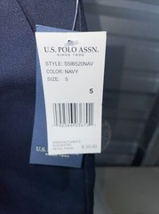 Lot Of 2 US polo assn uniform shorts boys size 5 navy blue brand new Tag