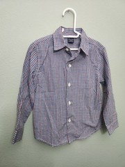 NWOT-Nautica Toddler Boys Plaid Button Down Dress Shirt Long Sleeve Size 3T