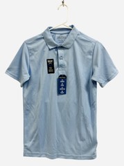 Nautica Boys Polo School Uniform Shirt Cotton Blend Light Blue Size L (14-16)