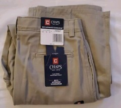 NWT CHAPS Approved Schoolwear 250 Khaki Uniform Pants Size 18 Regular 30″