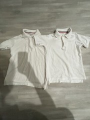 french toast boys white uniform shirts one small 6/7 & one size 8 medium youth