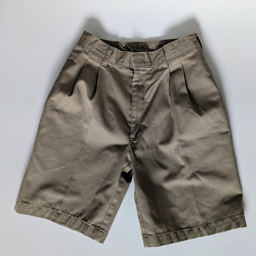 Mills Boys School Uniform Shorts Slim S16 Khaki Cotton Blend
