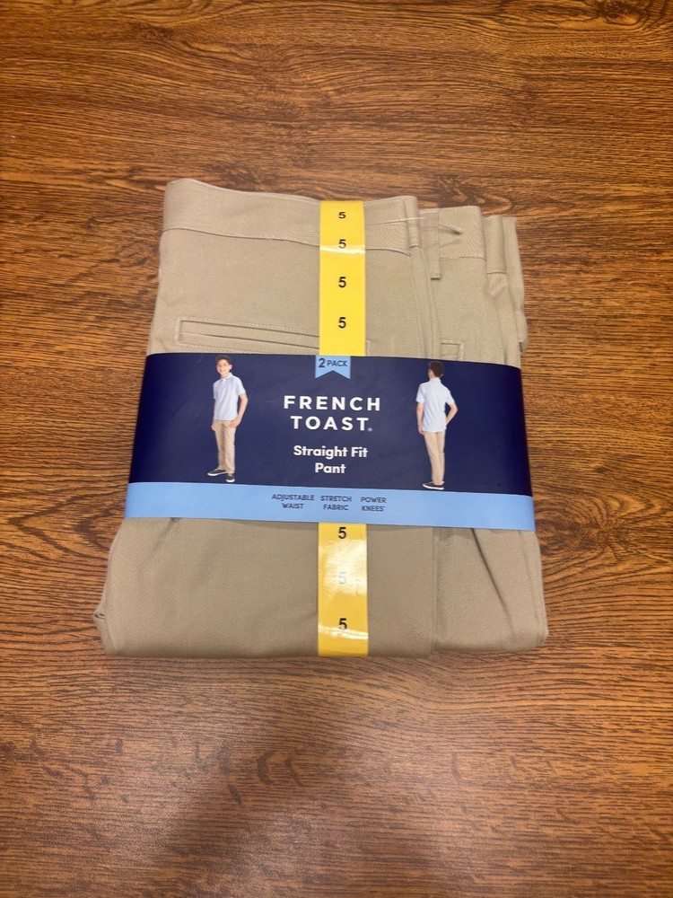 French Toast Straight Fit School Uniform Pants 2pk Boys