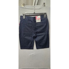 IZOD girls Navy Blue School Uniform Bermuda Shorts Slim Fit Size 16 Slim NEW