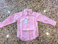 Classberry Kids Uniform long sleeve button up shirt Pink size 4