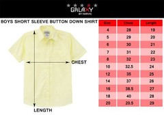 Galaxy Boys 4-20 Short Sleeve School Uniform Button Down Dress Shirt (Regular