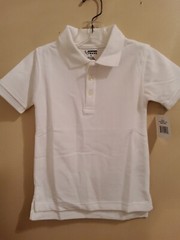 NWT French Toast White Polo unisex size 4, S/S, School Uniform or Casual wear 