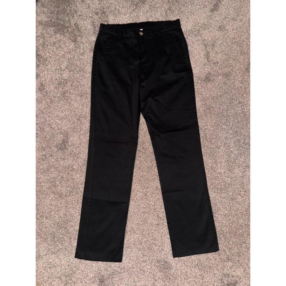 Nautica Boys Black Straight Leg School Uniform Pants