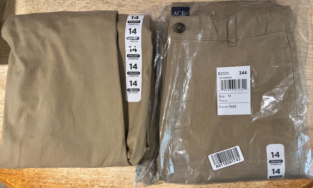 The Children’s Place Size 14 Boys Straight Stretch Uniform Pants Button Up