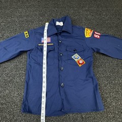 Boy Scouts Of America Uniform Boys 10 Blue Long Sleeve Button Pockets Patch