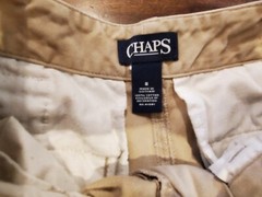 Chaps Boys Khaki Flat Front Shorts 8 Plaid Button Dress Shirt 4 5