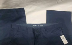 New Old Navy Pants 14 Plus Uniform 3 Pocket Built In Flex NAVY 26″ inseam