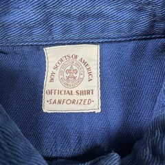 1960s Boy Scouts Of America Sanforized Uniform Shirt Navy Blue Patches NY VTG