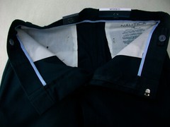 Nautica School Uniform Boys Pants Sz 16 Regular Navy Blue Adjustable Waist