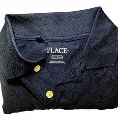 Children’s Place Polo Shirt Boys Size 10/12 Navy School Uniform Short Sleeve