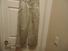 Cherokee School Uniform Size 16 Cotton Boy Beige Pant Adjustable Waist 3 Pockets
