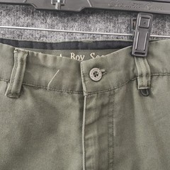 Boy Scouts of America Green Canvas Cargo Convertible Uniform Shorts Youth 20