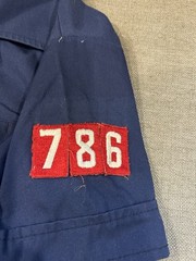 VTG BOY SCOUTS OF AMERICA Button Up Shirt Patches Size Youth 12 Navy Blue