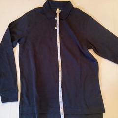 3 Lands End Boys L 10-12 Navy Long Sleeve Polo Shirt Uniform 100% Cotton NEW