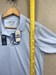NWT Nautica School Uniform Boys Light Blue Size XL Moisture Wicking Anti-Pill