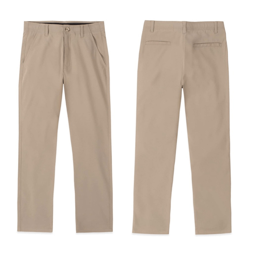 Chaps Boy’s Approved Uniform Tan Flat Front Khaki Chino Pants Size 10Husky