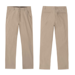 Chaps Boy’s Approved Uniform Tan Flat Front Khaki Chino Pants Size 10Husky