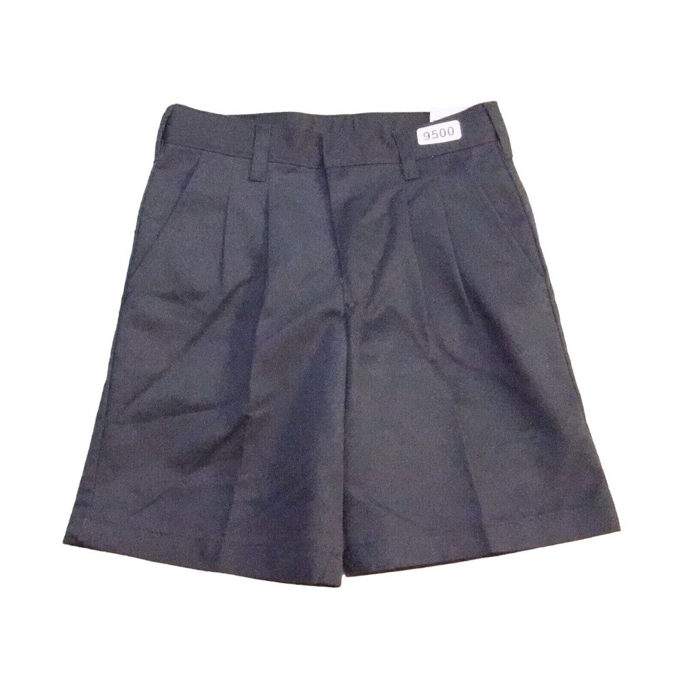 A+School Apparel Shorts Boy 8 Regular Navy Blue Pleated Adjustable Waist Uniform