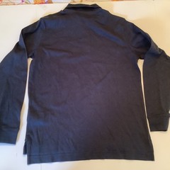 3 Lands End Boys L 10-12 Navy Long Sleeve Polo Shirt Uniform 100% Cotton NEW