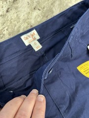 Cat & Jack Boys Blue Uniform Pants Size 14 Cotton Twill Adjustable Waist Button