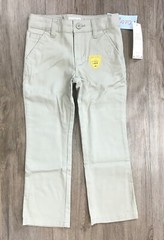 Boys’ School Uniform Bootcut Stretch Chino Khaki Pants Pita Bread/530439 size 4