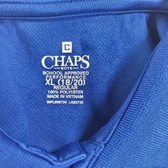Chaps Polo Shirt – Boys XL 18/20 School Approvesld Uniform Royal Blue