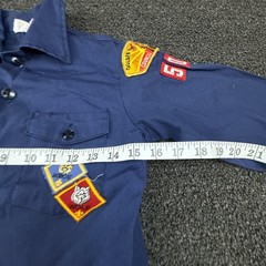 Boy Scouts Of America Uniform Boys 10 Blue Long Sleeve Button Pockets Patch
