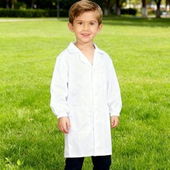 White Lab Coat for School Pretend Play Scientist Costume Doctor Boys