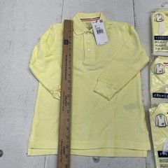 French Toast Polo Shirt Boys 4T Yellow Long Sleeve Pique School Uniform 4 Pack