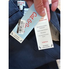Cat & Jack Boys Navy Blue School Uniform Straight Fit Chino Pants Size 12 NWT