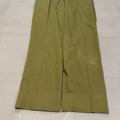 VTG Boy Scouts of America BSA Olive Union Made Uniform Pants Red Trim Kids 28×27
