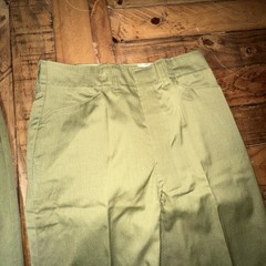 Lot of 2 Vintage Boy Scouts of America Uniform Pants Trousers Talon Zip Green