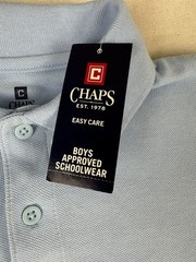 Chaps Polo Shirt Approved Schoolwear Boys Sz 8 Lt. Blue NWT